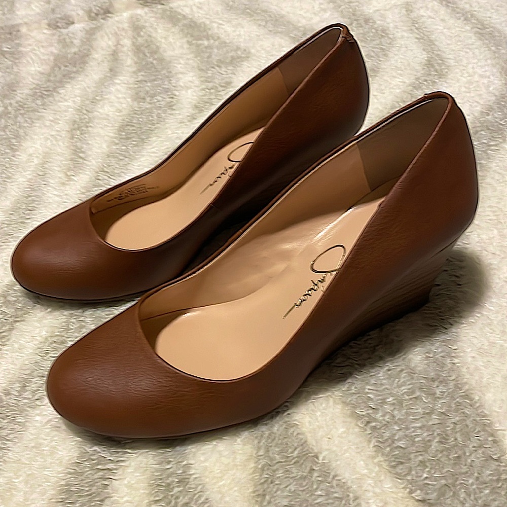 Jessica Simpson Wedges, Tan/Brown, Size 6.5M/36.5